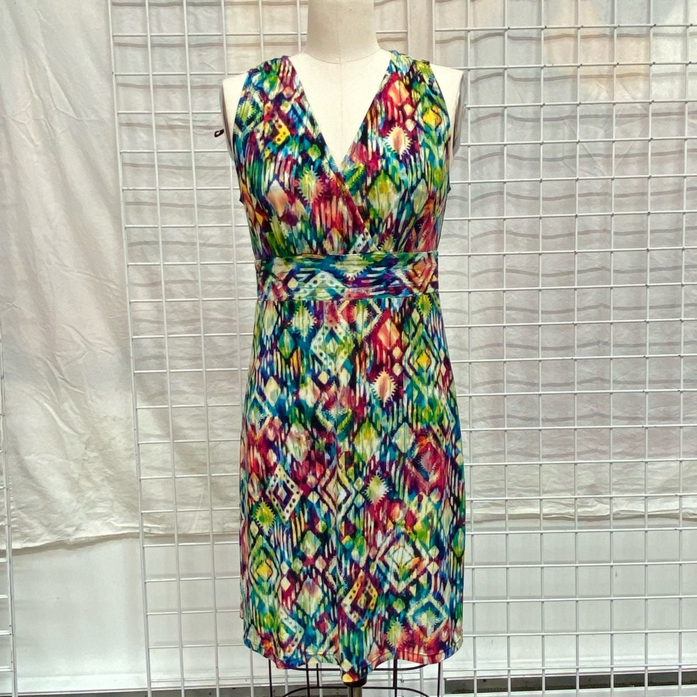 Ikat print sleeveless dress by Studio Bini